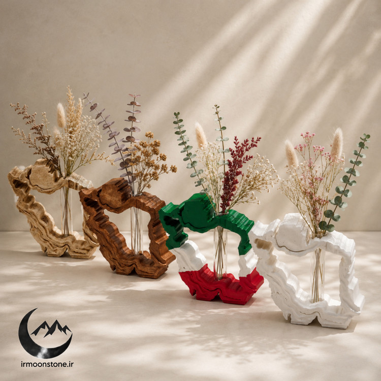 گلجا ایران | گلدان دکوری ایران | گلدان طرح نقشه ایران | گلجا طرح پرچم ایران